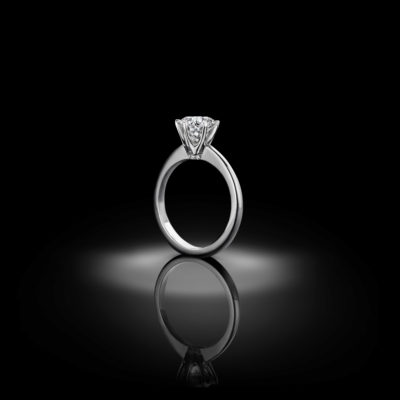 Classic 6-prong engagement ring, a creation by tradition.